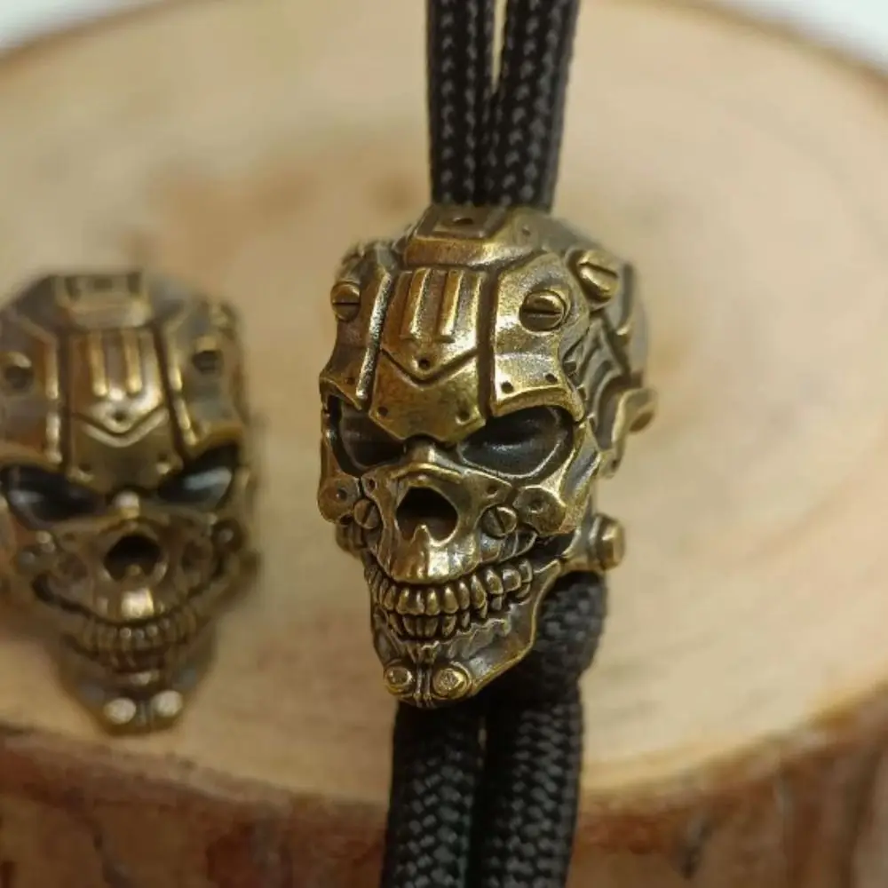 Nueva escultura hecha a mano, abalorios de cuentas de latón, accesorios de joyería DIY, pulsera de cuentas de Paracord, colgante de cordón, herramienta EDC para exteriores - imagen 2