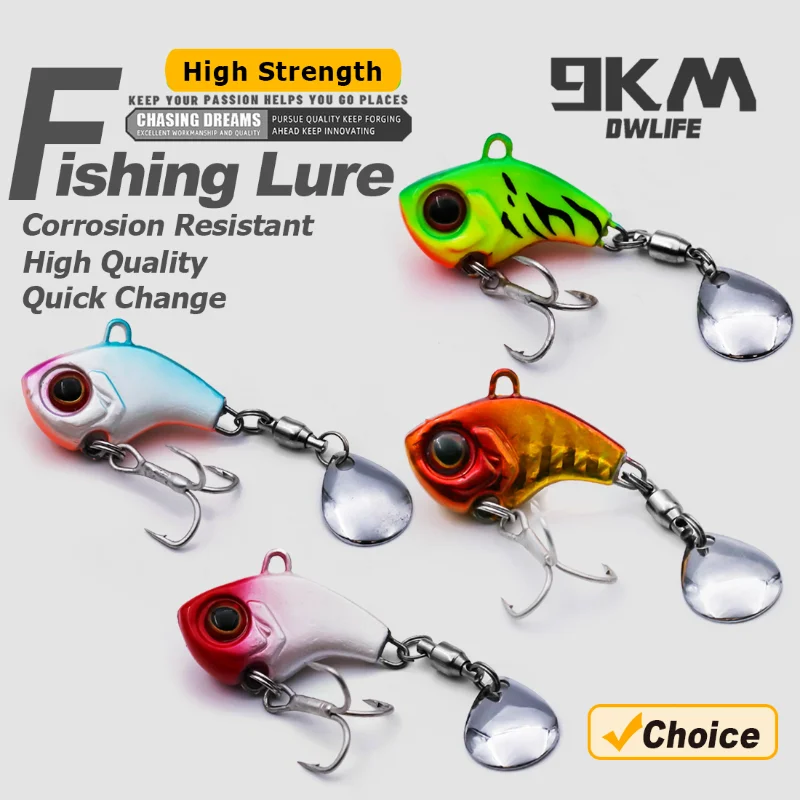 Señuelos Pesca VIB Spinner de Cola Crankbait Hundidos para Lubina