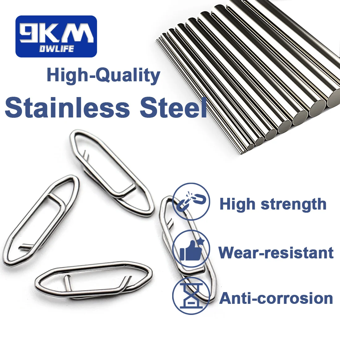 Kit de presión de pesca de 9KM, 110 Uds., juego de Clip de alimentación, conector de cambio rápido, anillos divididos, broches de agua salada y dulce - imagen 2