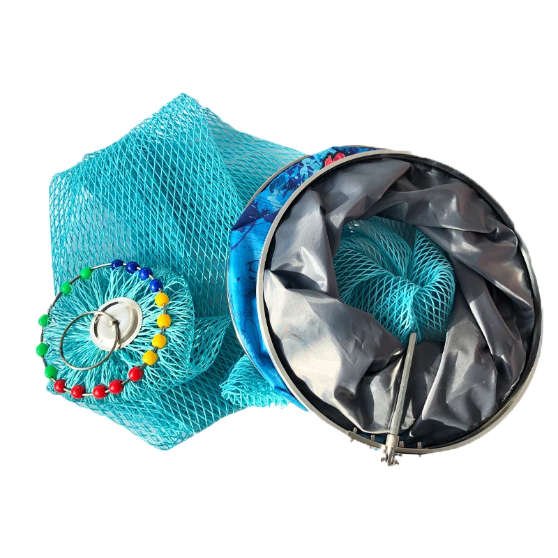 Lawaia-jaula de red anticolgante pegada, aparejos de pesca, alambre trenzado rosa o azul, posicionamiento de pesca salvaje, bolsa de red - imagen 5