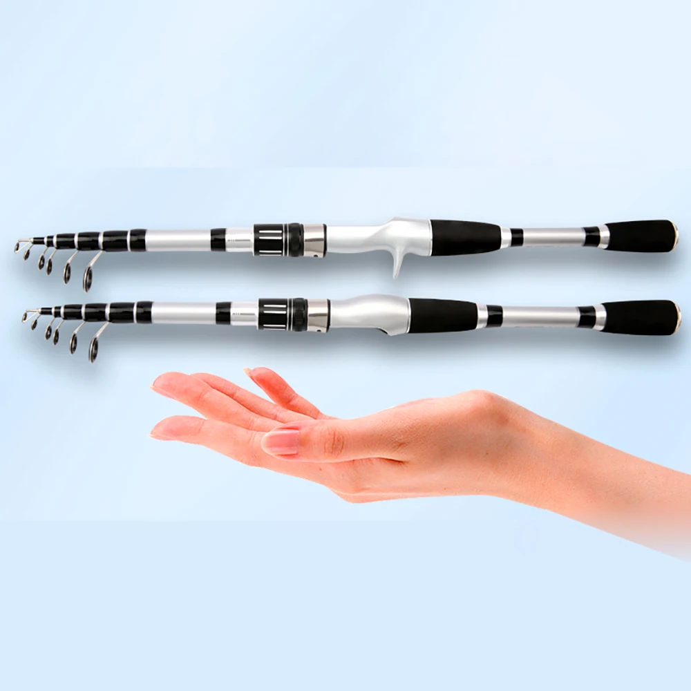 Ghotda-caña de pescar giratoria, Vara de fibra de carbono ultraligera, mango EVA, Baitcasting, 1,5 m, 1,8 m, 2,1 m, 2,4 m - imagen 3