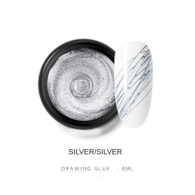 Gel de uñas Spider Paintin, arte de uñas, pintura semipermanente, dibujo de alambre creativo, pegamento de pintura de fototerapia, bricolaje, 8ML - imagen 3