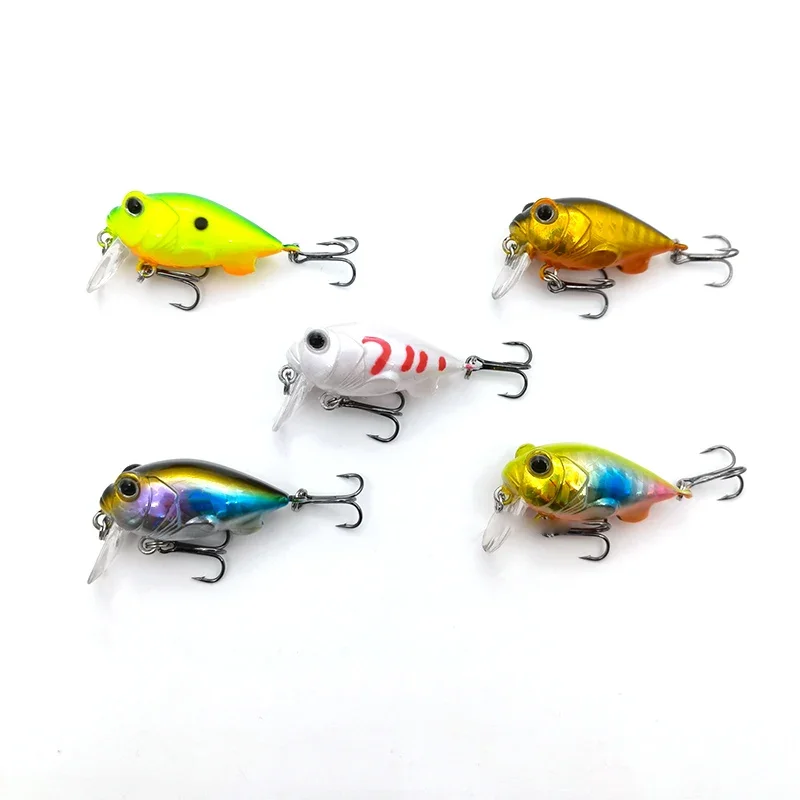 OUTKIT 1 Uds nuevo diseño japonés señuelo de Pesca duro 4cm/5,2g Mini cebo de manivela para Lucio perca lubina hundimiento Crankbait Pesca