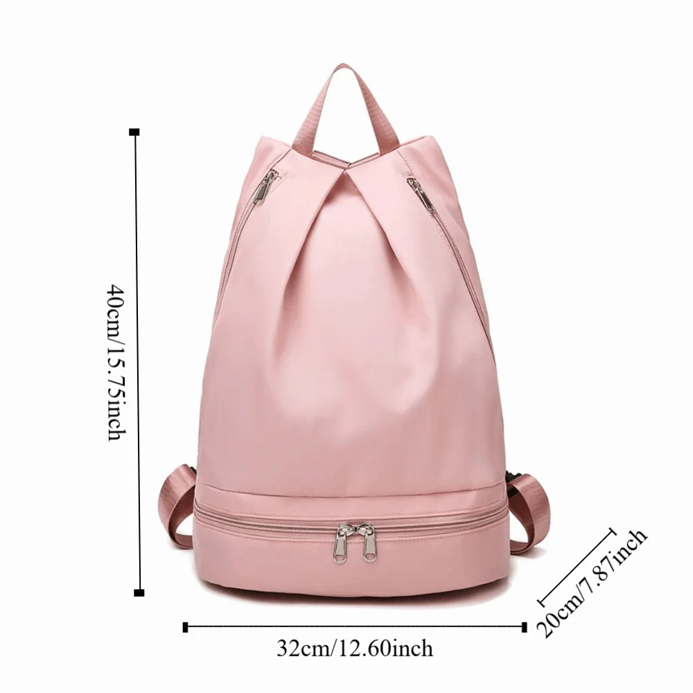 Bolsa de Fitness impermeable con separación en seco y húmedo, mochila con cremallera de gran capacidad, bolsa de natación, bolsa portátil a prueba de salpicaduras para baloncesto y fútbol - imagen 5