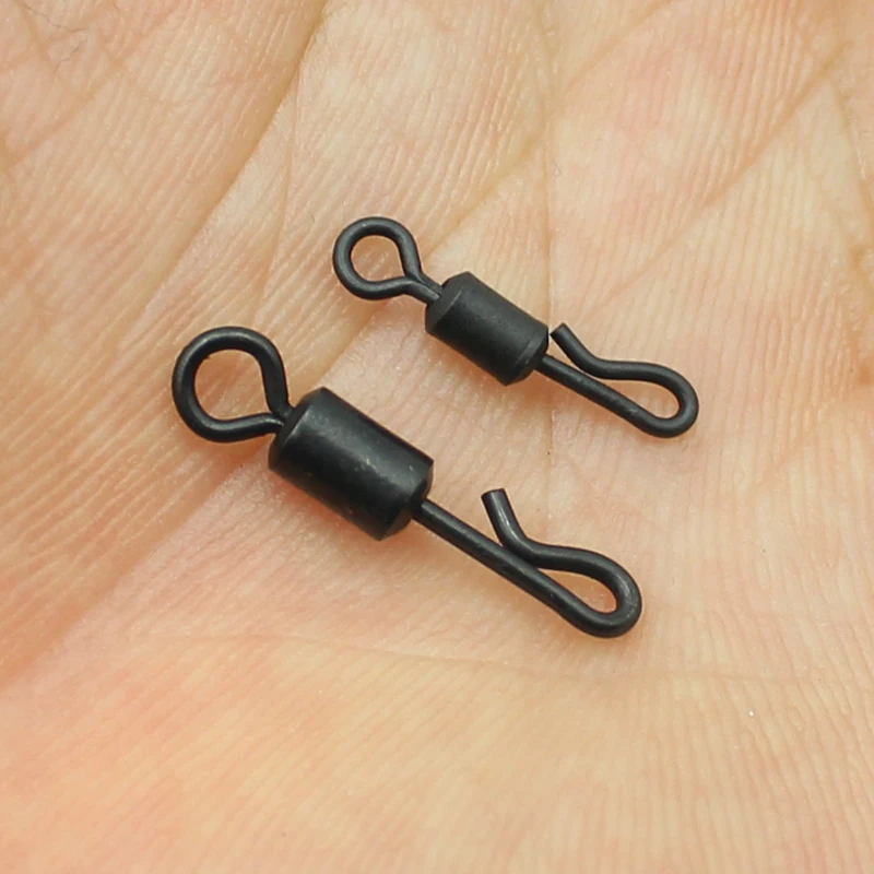 20 piezas giratorios para pesca de carpa, cambio rápido de acero inoxidable para aparejo de pesca de carpa, accesorios de pesca, aparejos terminales - imagen 3