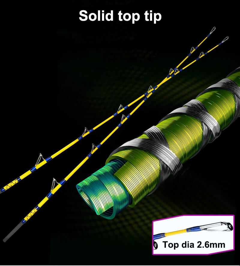 MBLN Caña Slow Jigging Secciones Fibra Vidrio Mar Spinning Casting - imagen 5