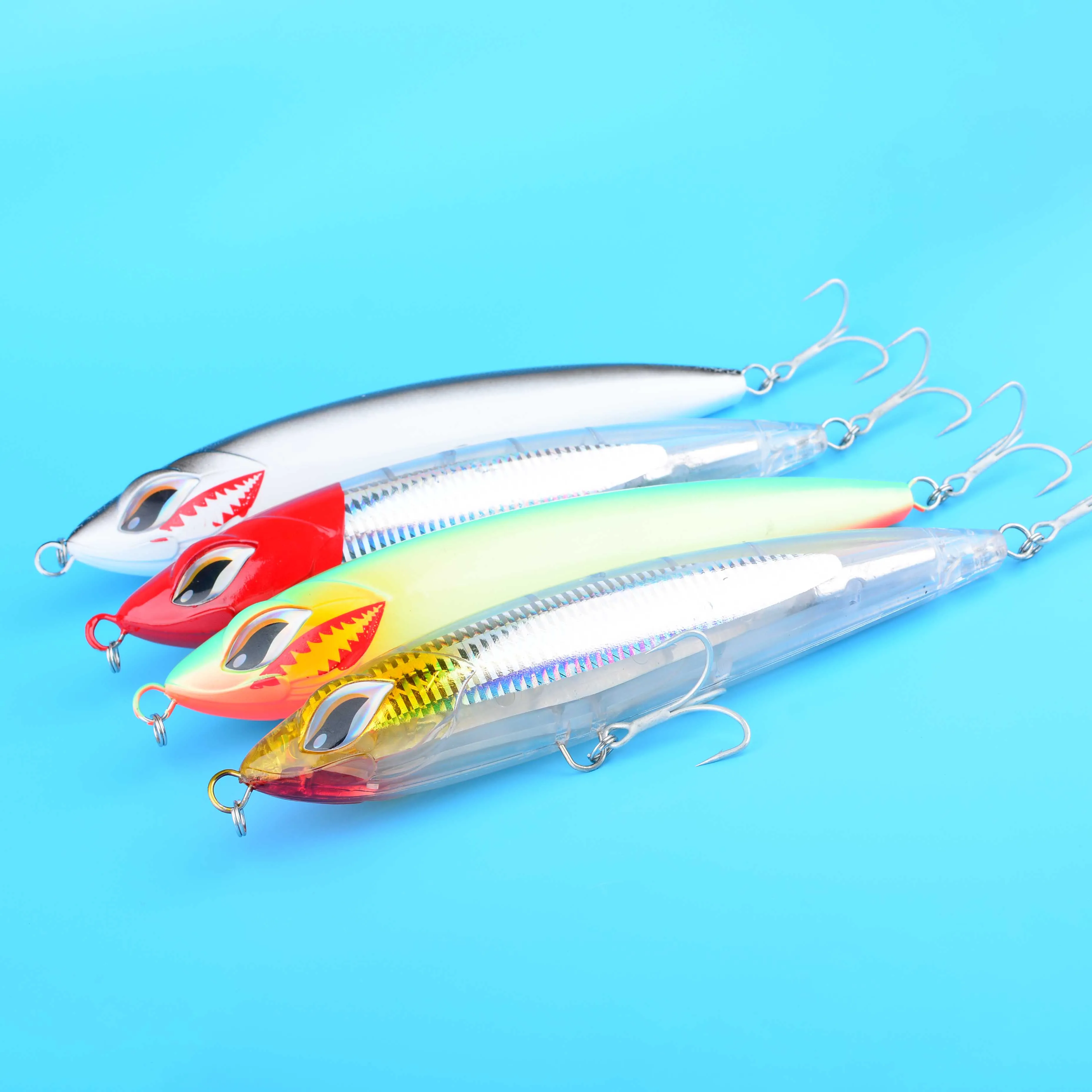 Señuelo lápiz flotante artificial – Wobbler para pesca en costa y agua salada - imagen 5