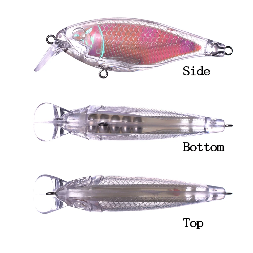 Chan'sHuang-señuelo de pesca Artificial, 20 piezas sin pintar, 9cm, 10,5g, pala flotante, buzo, Crankbait, hecho a mano - imagen 3