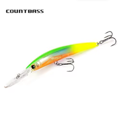 Countbass Deep Diver Minnow 130 mm 5-1/8" 24,5 g 55/64 oz. Señuelos de pesca flotantes para pescador de buceo de 4 m, tapón de cebo para curricán de agua dulce