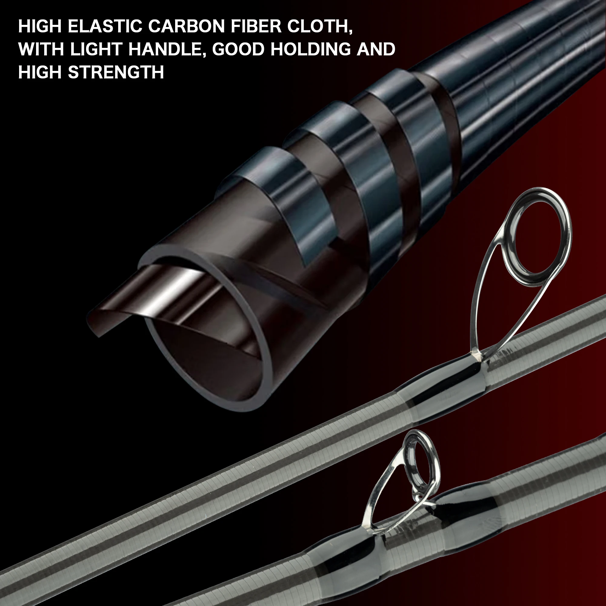 BIUTIFU viajero Spinning Casting cañas de pescar de carbono Baitcasting peso 5-35g M rápido ultraligero señuelo trucha Mini productos para poste - imagen 4