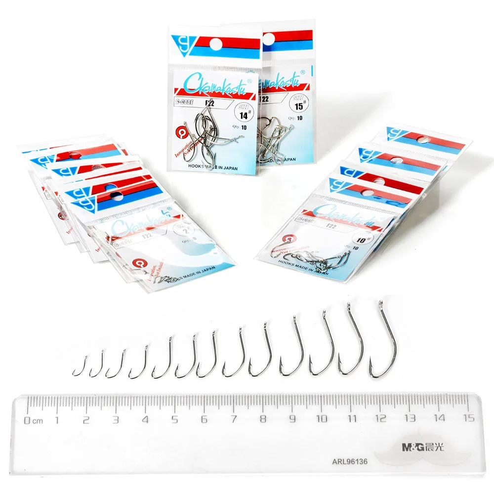 Ckamakastu-anzuelos de pesca de agua salada F22, anzuelos de pesca de agua salada blanca, equipo de pesca de carpa de invierno - imagen 4