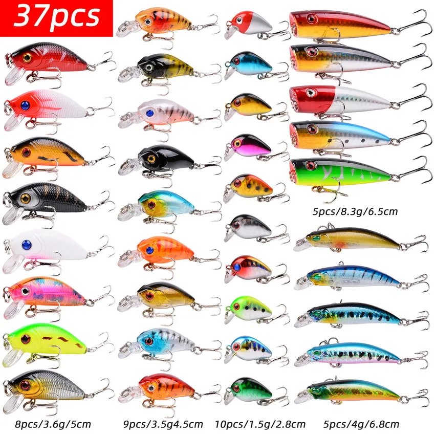 Kit de señuelos para lubina: crankbait, minnow y popper - imagen 2
