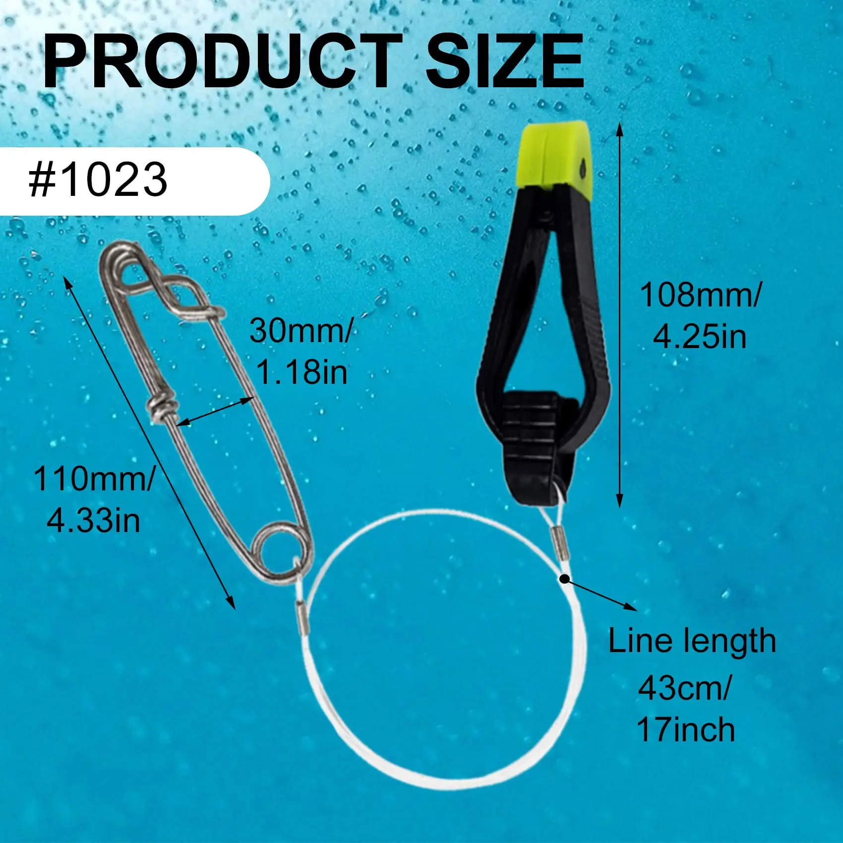 Clips de liberación de línea de bajadora, líder de 18 pulgadas con Clips de liberación de peso a presión para placa cepilladora, bajadora, arrastre de peces en alta mar - imagen 5