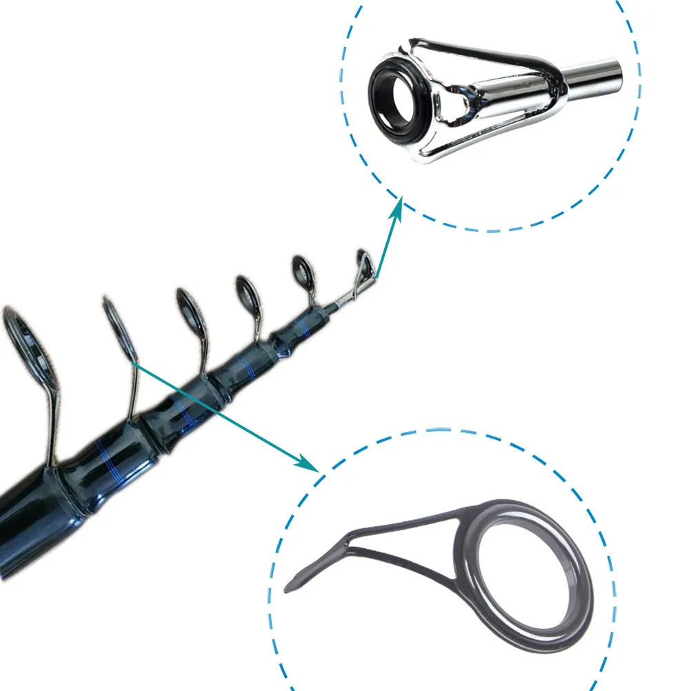 Anillas guía cerámica acero carbono – Kit reparación cañas pescar - imagen 5