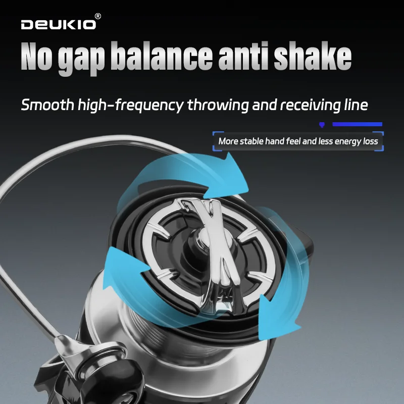 Deukio Carrete Giratorio Sin Espacio 15KG 4+1BB Mango Tornillo - imagen 3