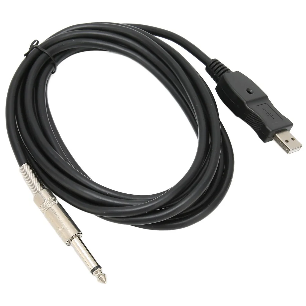 Cable USB a jack mono para guitarra eléctrica para instrumentos
