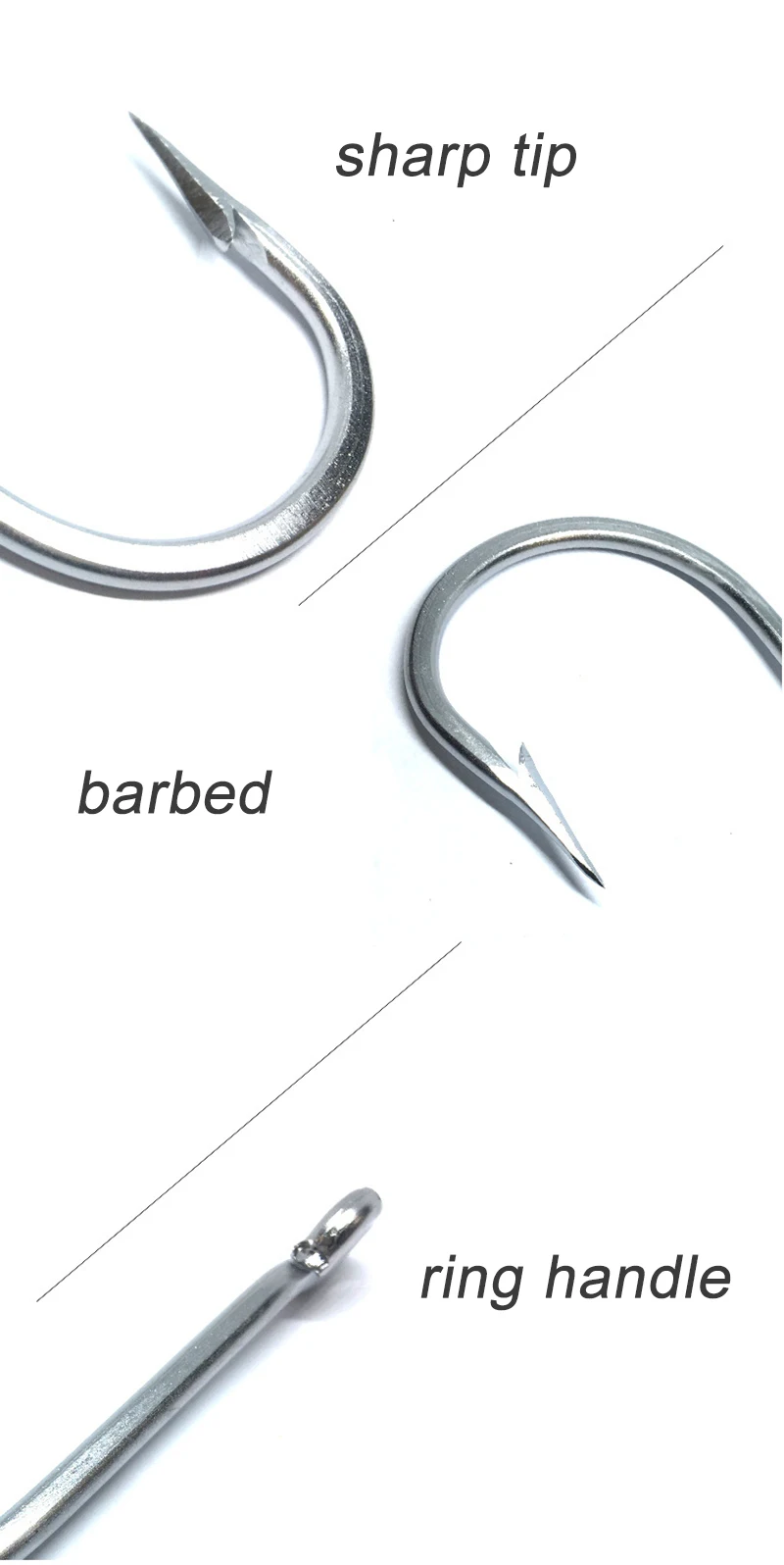 DORISEA 7732 Anzuelos de pesca de atún marino de juego grande de acero inoxidable, anzuelos de Jigging, 4/0-12/0 - imagen 5