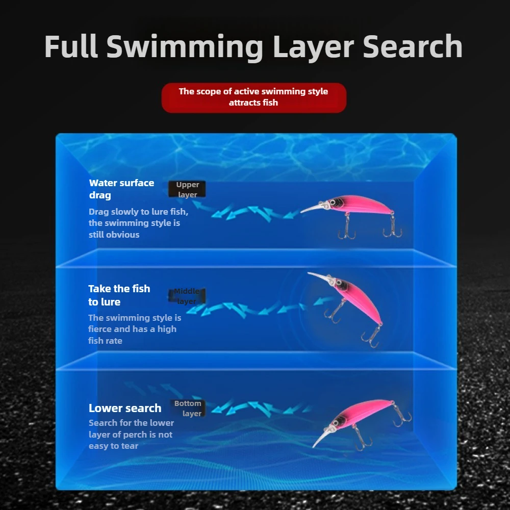 TSUYOKI trucha Minnow 50mm 5g señuelo de Pesca hundido buceo 0,8-1,5 m Ima Sukari 50SS Wobbler profundo Pesca Arco Iris trucha cebos de salmón - imagen 5