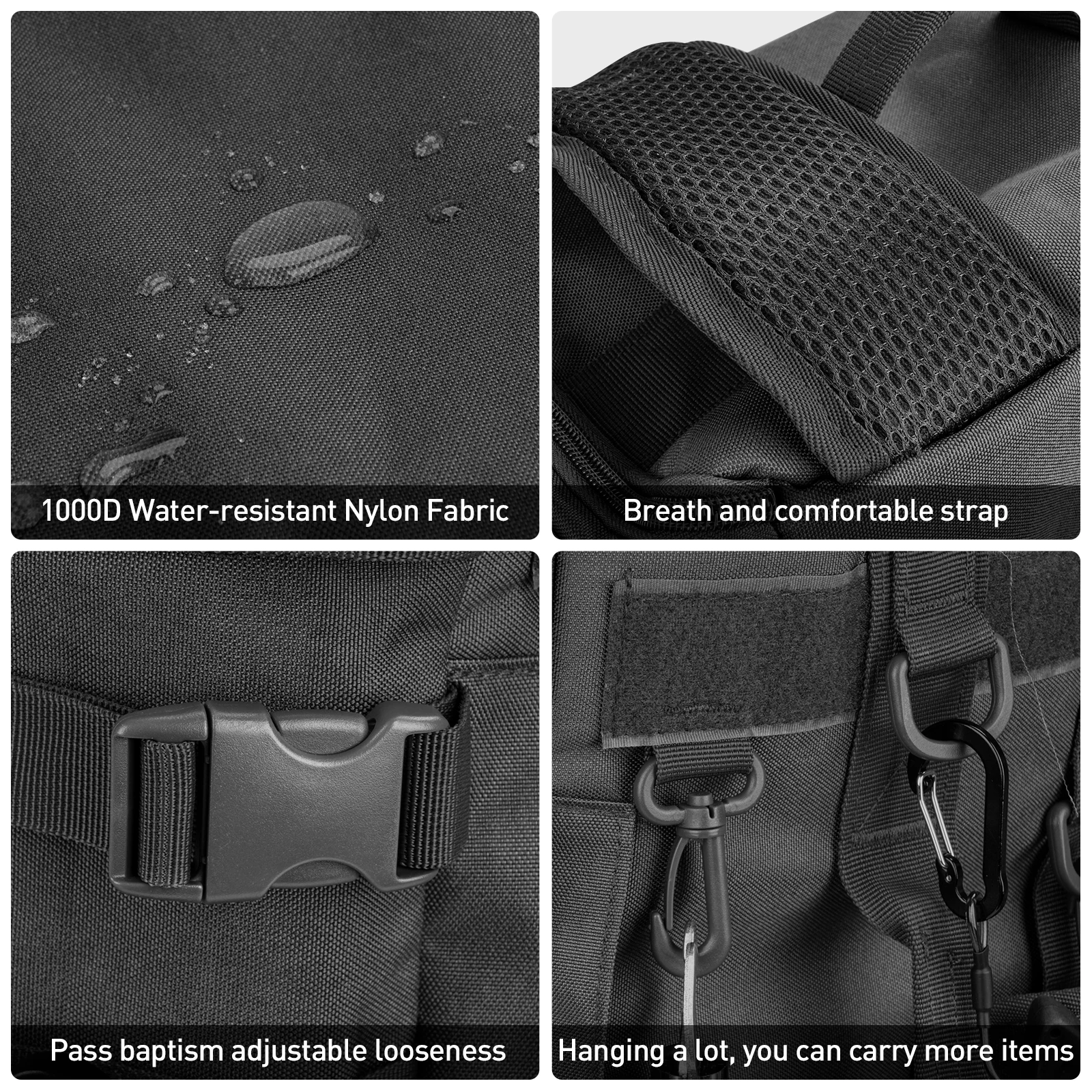 Mochilas de pesca THKFISH con soporte para caña, mochila de almacenamiento de aparejos de pesca de gran capacidad, bolsas de pesca impermeables para exteriores - imagen 5