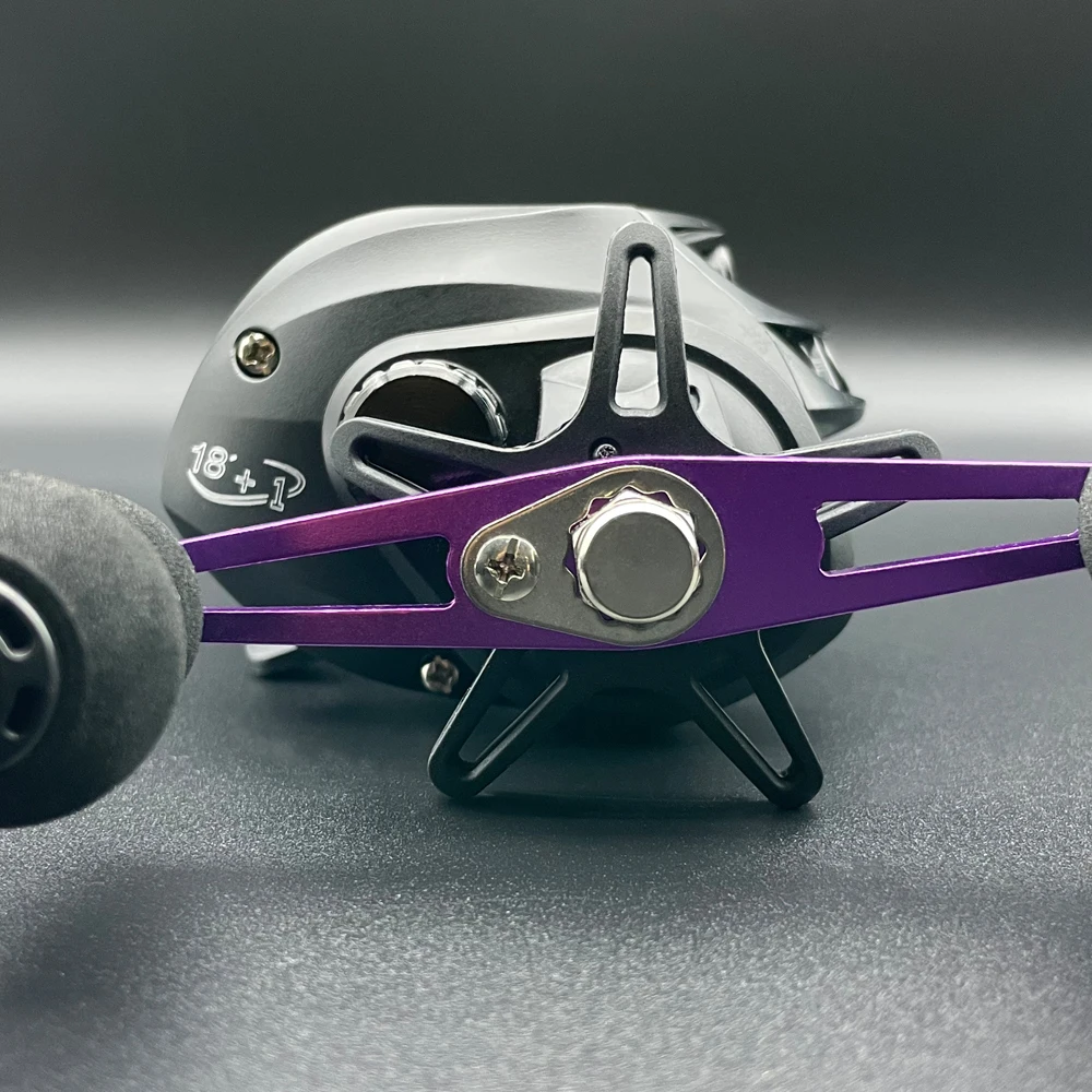 Carrete de pesca giratorio ultraligero ambidiestro con arrastre máximo de 8KG, relación de engranaje 7,2: 1, construcción de aleación de aluminio y PA, aluminio CNC - imagen 5