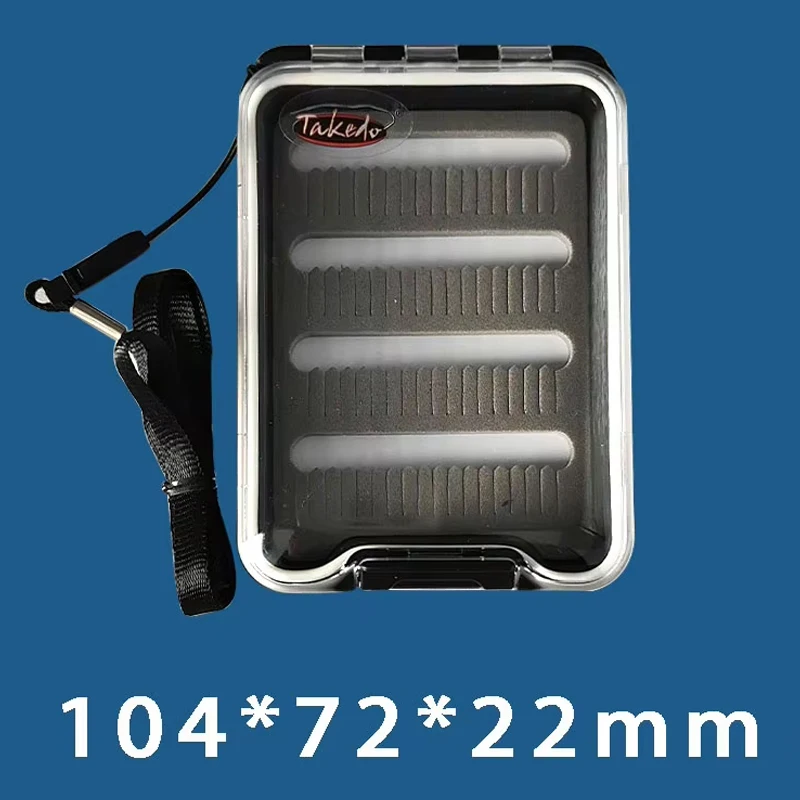 TAKEDO LF04 caja de mosca de pesca impermeable para serpentina de ninfa mosca trucha salmón moscas de pesca gancho accesorio cajas de aparejos de pesca - imagen 4