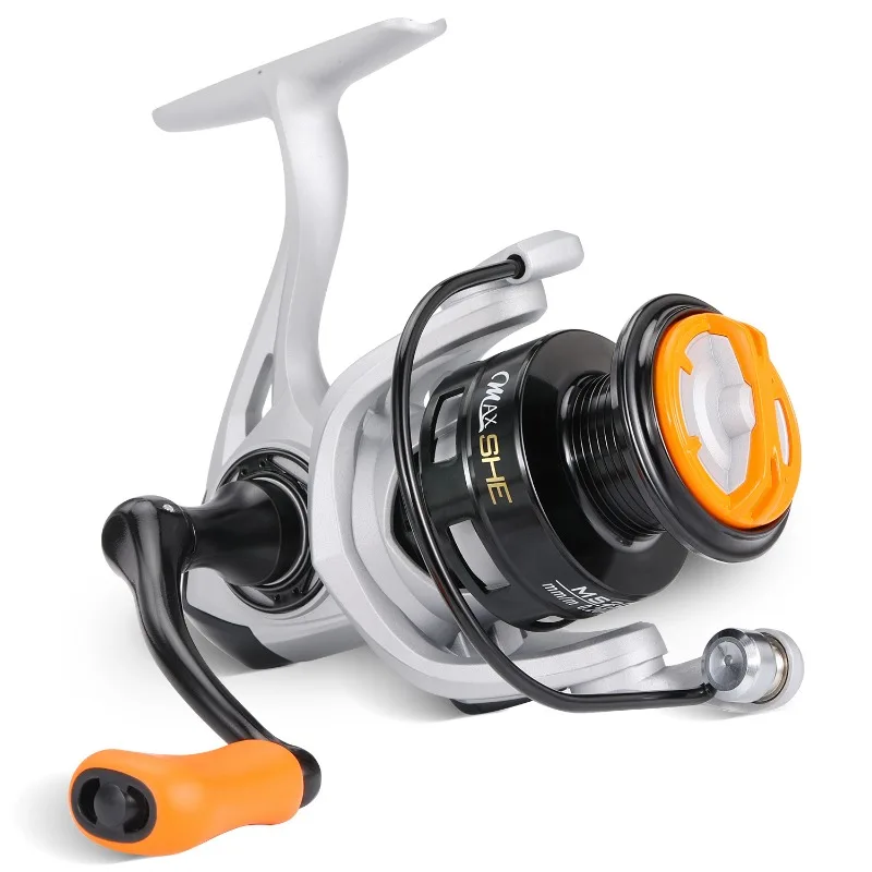 Sougayilang-carrete de Pesca de 2000 tamaños, Ratio de engranaje 5,2: 1, arrastre máximo 5kg, carrete giratorio con carrete de aluminio para carpa, Pesca de agua dulce - imagen 4