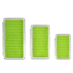 Caja portamoscas ultrafina transparente con inserto de silicona