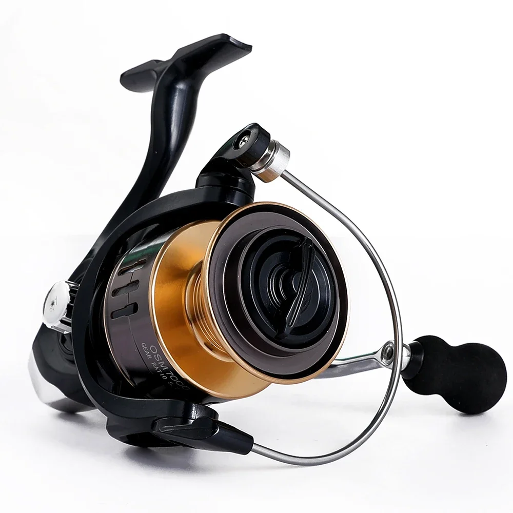 Carrete de pesca carrete de Metal dorado negro carretes giratorios ultralavos y ligeros 5,2: 1 de alta velocidad para pesca con señuelo de trucha y lubina de carpa - imagen 5