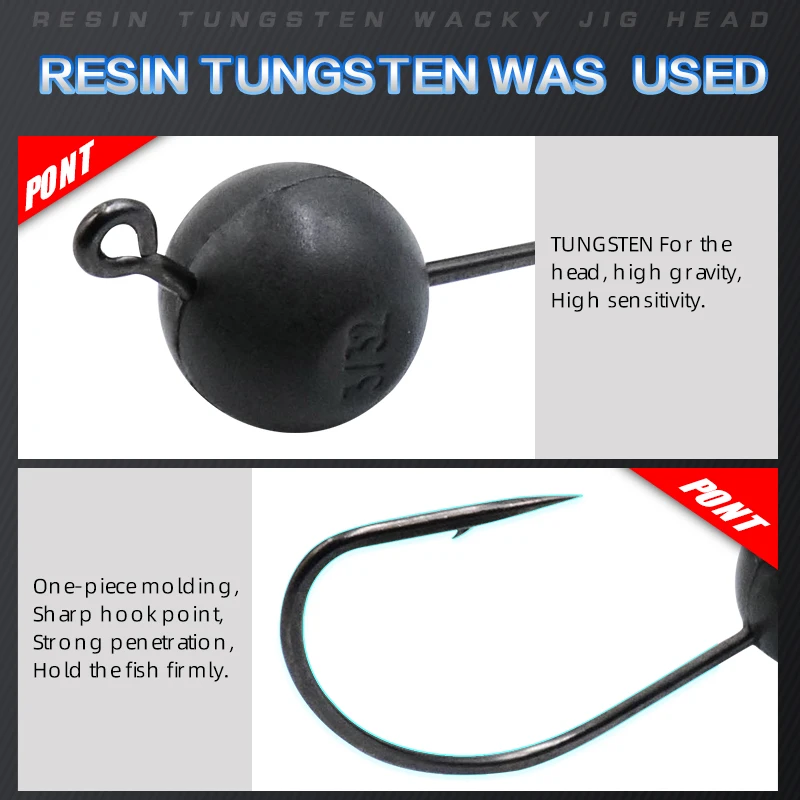 Anzuelo de Pesca loco de resina LSP, anzuelo de púas con bloqueo de hierba sin malezas, Kit de accesorios para aparejos de Pesca - imagen 3