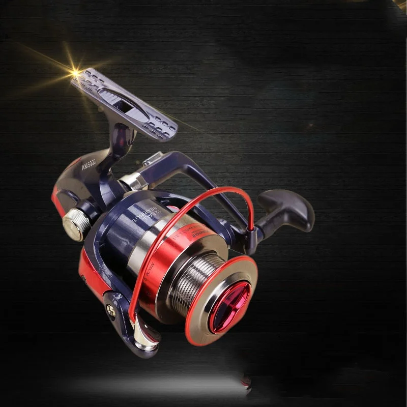 Carretes de pesca Line Runner, balancín de Metal 12BB, carrete giratorio de fundición larga, rueda AM3000, carrete de aluminio, rodillo de línea antitorsión - imagen 2