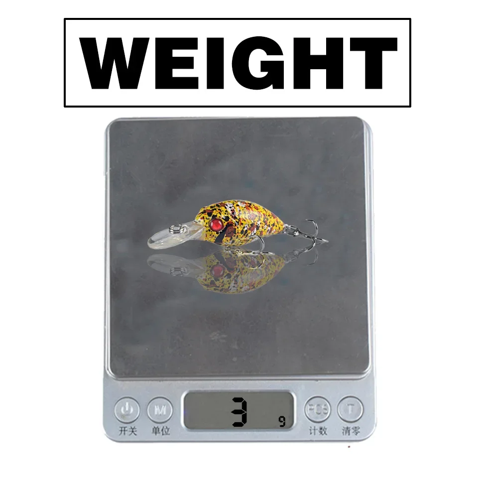 Señuelo de Pesca piezas Crankbait, 4,5 cm, 3g, manivela Wobbler Isca Artificial, Lucio, duro, aparejos de Pesca japoneses - imagen 4