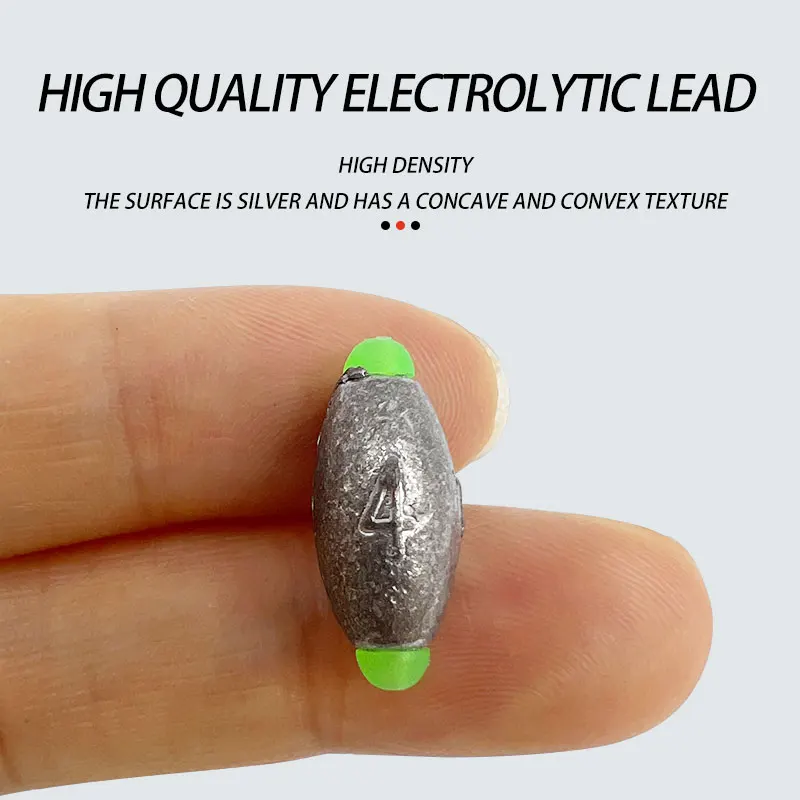 Plomos de pesca de plomo de huevo extraíble, herramientas de pesca de agua salada, plomos ovalados, 10 piezas - imagen 5