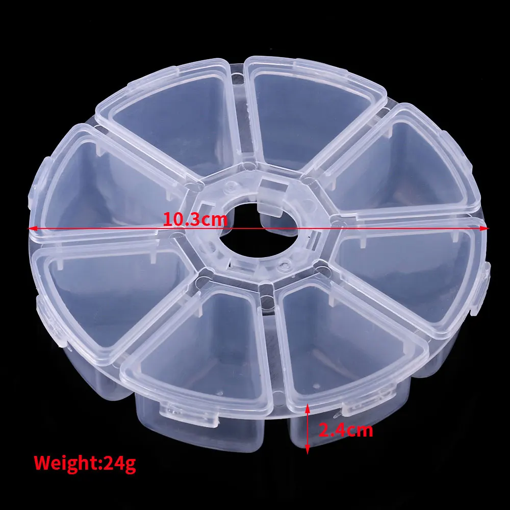 Caja de aparejos de pesca portátil con 8 compartimentos, estuche de almacenamiento con gancho, organizador de accesorios de pesca con mosca pequeño, resistente al agua, 1 ud. - imagen 2