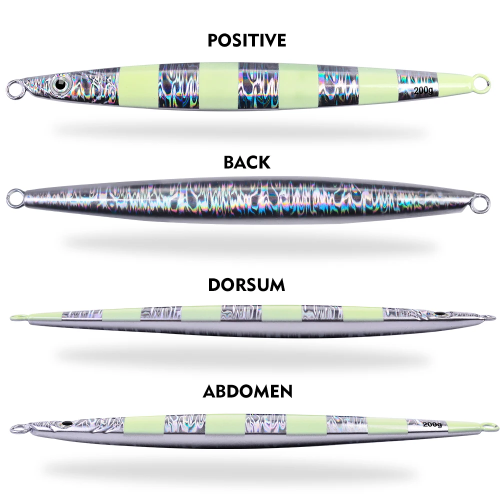 PRO BEROS-señuelo de pesca de fundición larga, cebo duro de Metal Artificial, aparejos de pesca de mar Isca, 100g-200g, 1PX - imagen 5