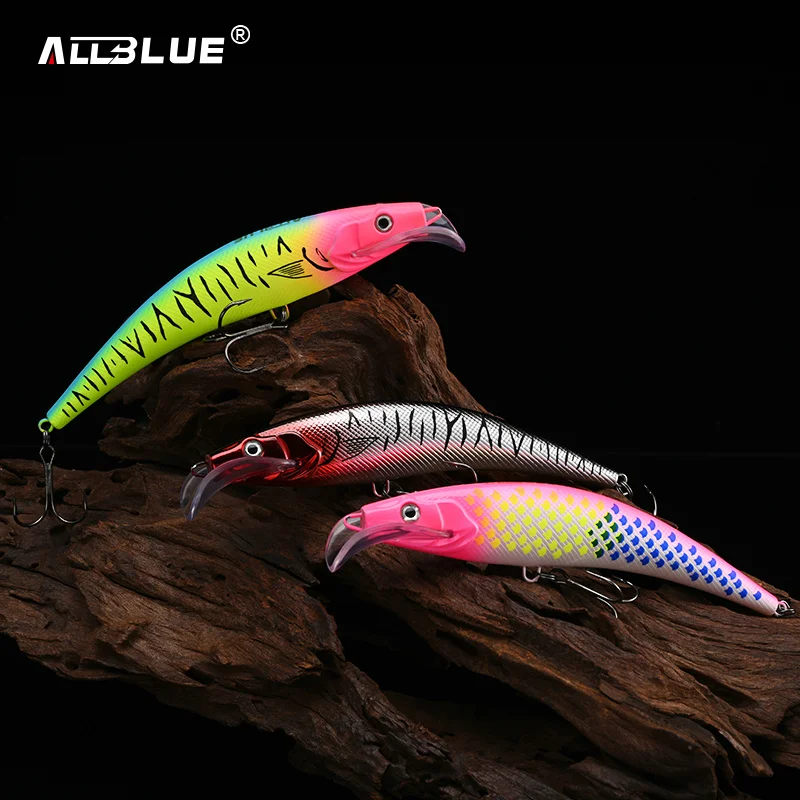 ALLBLUE CRIPWALK señuelo de pesca Trolling Wobbler 115MM 13,5G flotante Crankbait Minnow profundidad 0,5-1M lubina Pike cebo aparejos de pesca - imagen 3