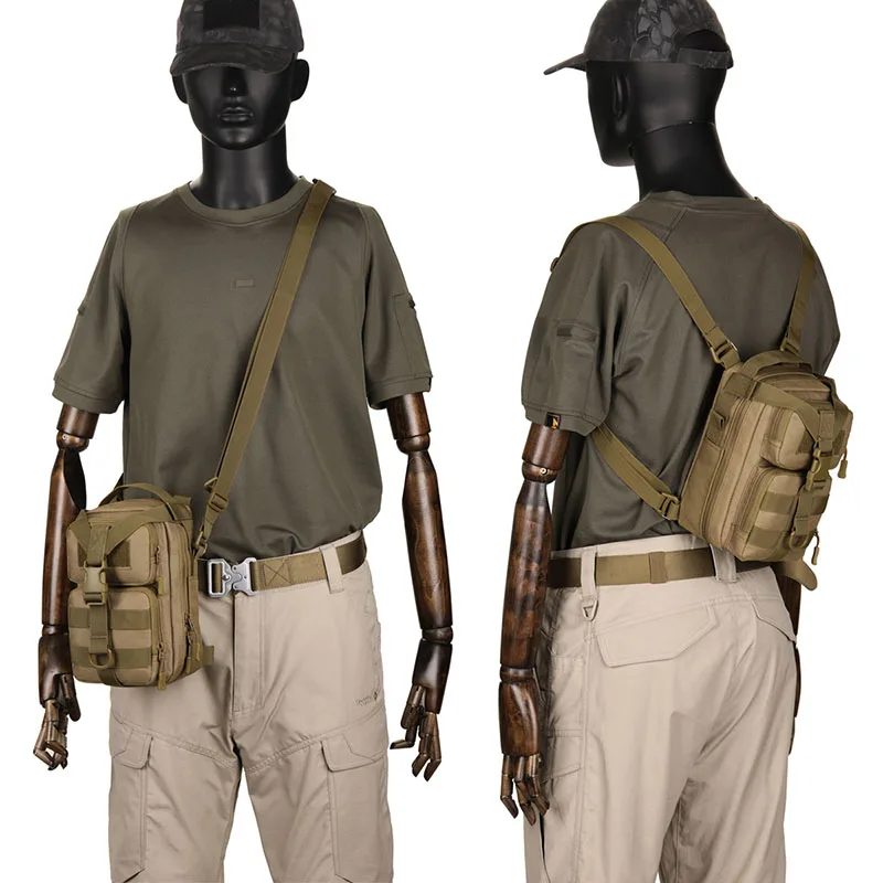 Mochila para aparejos de pesca y acampada, bolsa Molle impermeable para señuelos, mochila táctica para deportes de escalada y senderismo, riñonera multifunción - imagen 5