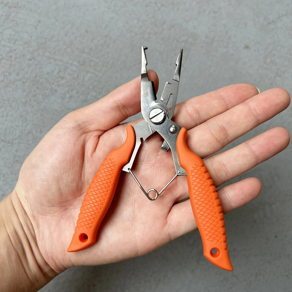 DNDYUJU alicates de pesca de precisión de acero inoxidable, tijeras multifuncionales para agua de mar, cortador de línea trenzada, equipo de pesca al aire libre - imagen 5
