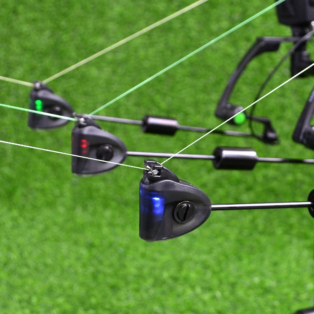 Juego de Swingers de pesca de carpa, alarma e indicadores de pesca, luz LED, B2005 - imagen 4