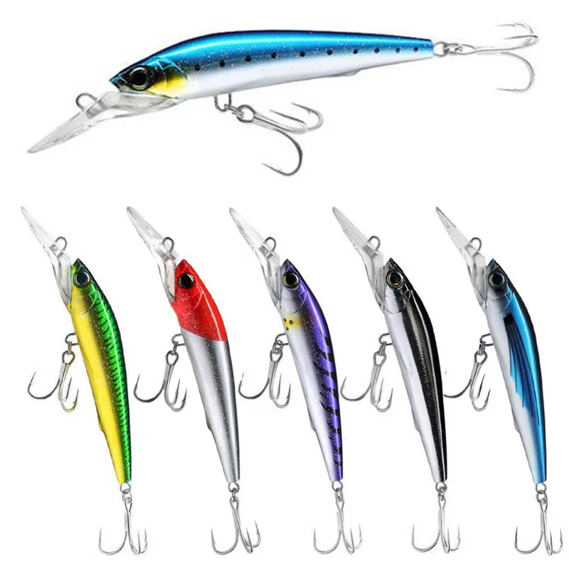 Señuelo de Pesca de 40g, pececillo de buceo profundo, cebo artificial Wobblers, aparejos de Pesca, carpa, Lucio, Walleye, cebo de Pesca de mar original, 1 ud. - imagen 3