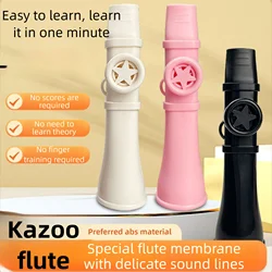 Flauta Kazoo ABS colorida, fácil de aprender con cordón, instrumentos musicales, silbato Musical divertido británico, juguete, regalo para niños y niñas