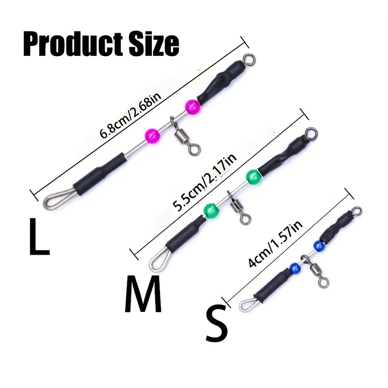 Giratorios de pesca con rodamiento – Acero inoxidable multicolor - imagen 4