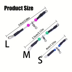 Conectores de pesca giratorios con rodamiento de acero inoxidable, duraderos, multicolores, fáciles de usar para pescadores, 10 Uds./15 Uds.