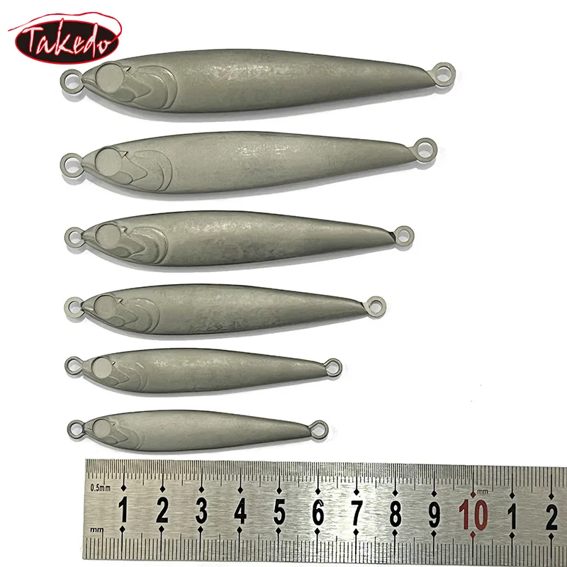 TAKEDO 30G 40G 60G 80G 100G 120G plantilla de tungsteno señuelo de pesca señuelos de Jigging espacios en blanco cebo sin pintar cebos artificiales para atún bajo - imagen 2