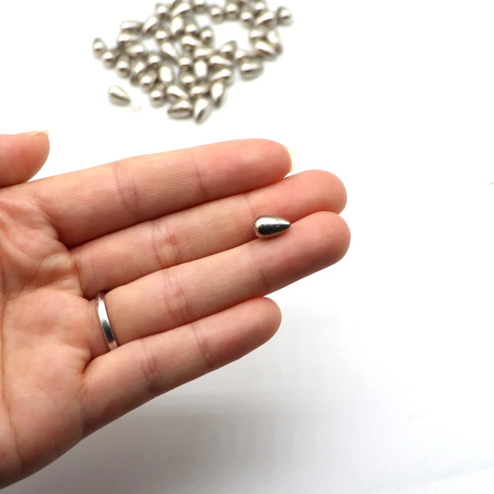 50 Uds. Cabezales de plantilla para pesca en hielo colores primarios sin gancho 2,7mm-7mm lágrima gota invierno Lucio señuelo Material de pesca DIY - imagen 5