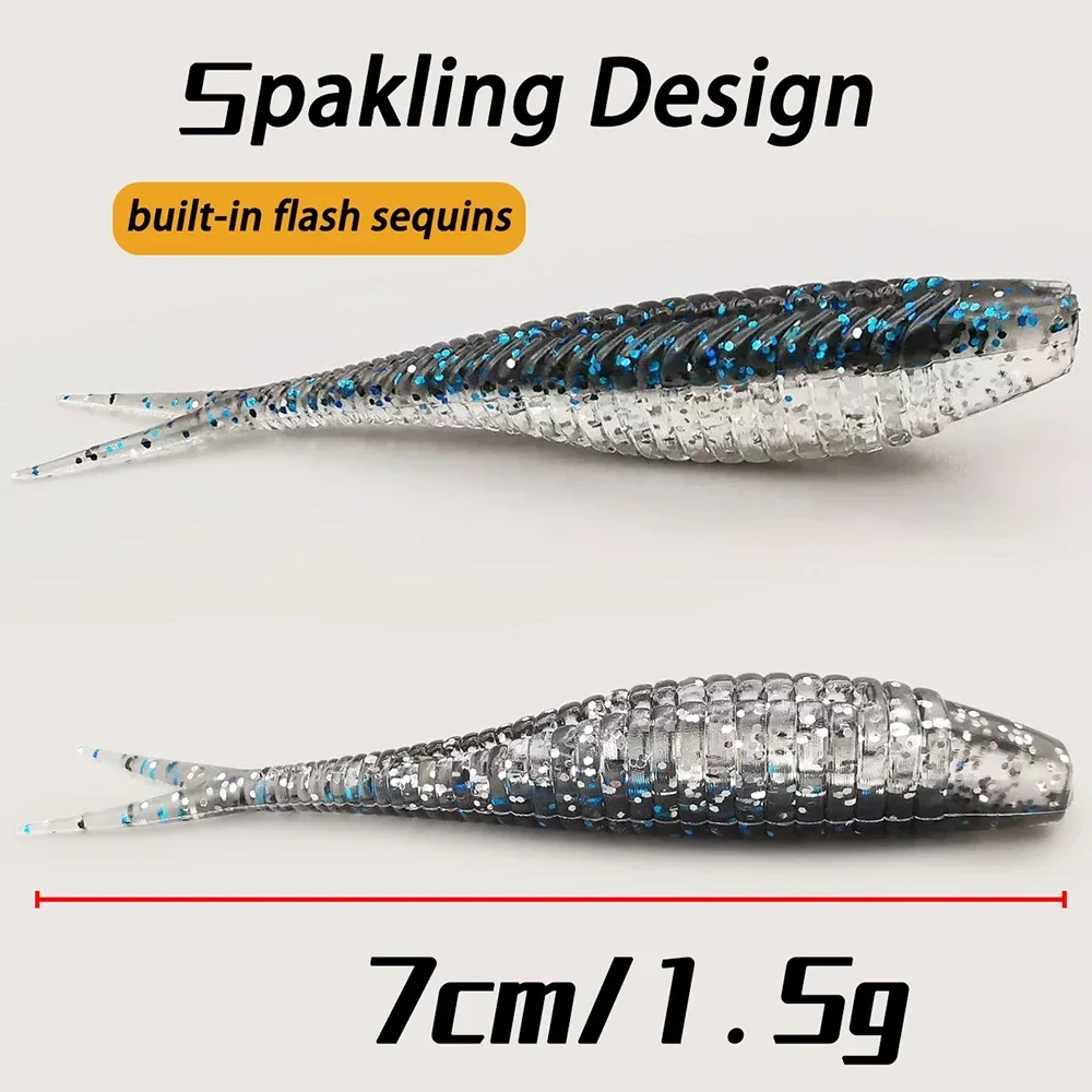 GOBAIT Spring Lock Anzuelo Offset para vinilo de pesca con cola en V - imagen 3
