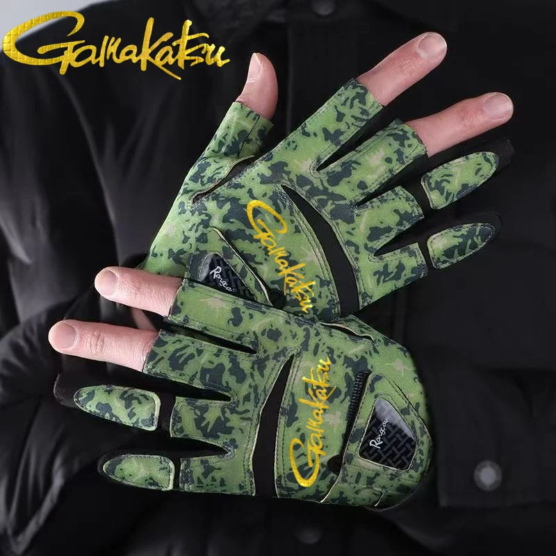 Guantes de pesca Gamakatsu anticorte antideslizantes barco 3 dedos - imagen 5