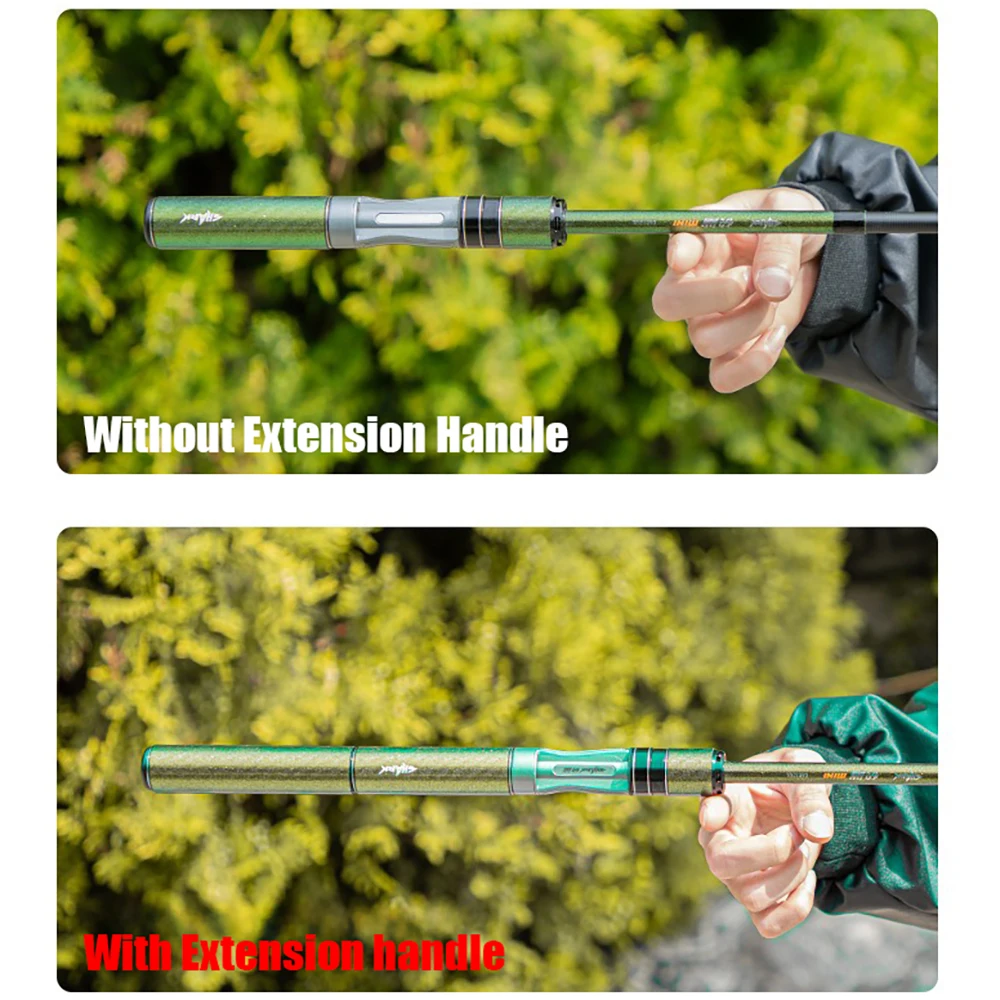 Aparejos de caña de pescar telescópica de fibra de carbono portátiles, caña de pescar de trucha de lubina ultraligera UL, caña de pescar de trucha - imagen 3
