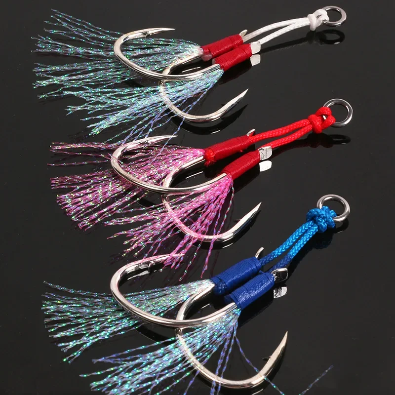Anzuelos Assist dobles Jigging Lento – Acero al carbono - imagen 3