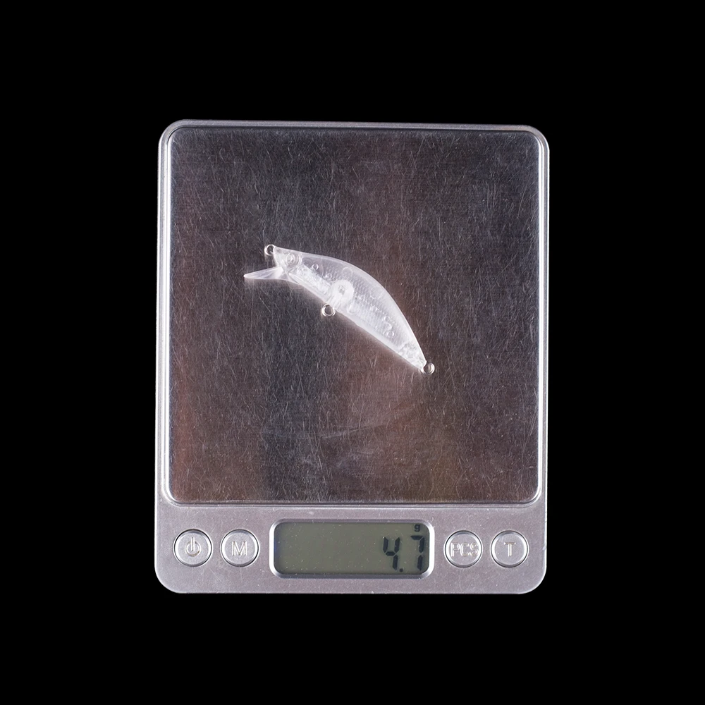 Hanlin-SEÑUELOS DE PESCA DE pececillos sin pintar, cebos de plástico duro, que se hunde cuerpo artificial, aparejos de lubina en blanco, 10/20 piezas, 5,5 CM, 4,8G - imagen 3