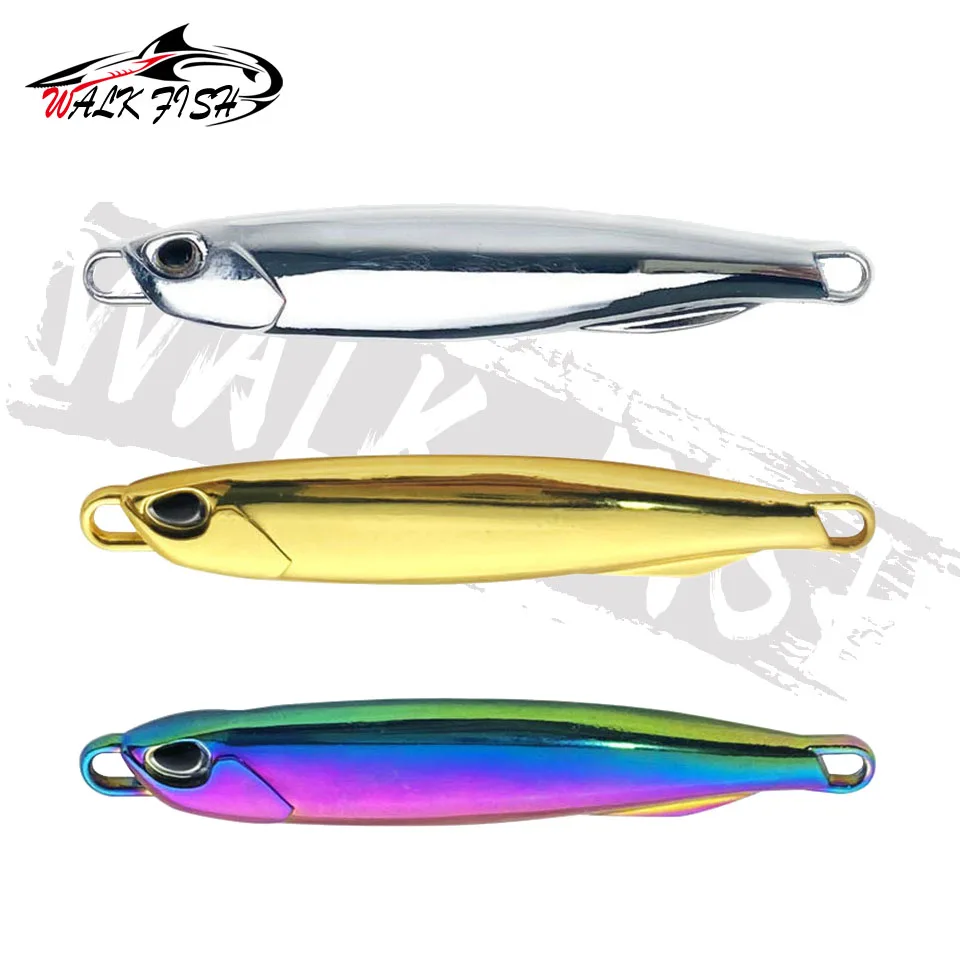 WALK FISH Señuelos de Pesca de Metal con anzuelos, Señuelos de Pesca galvanizados, cebo de lubina de caballa, cuchara, 7g, 10g, 15g, 20g, 1 pieza - imagen 3